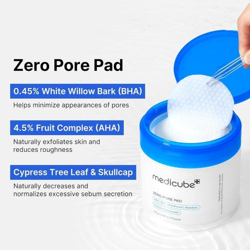 Pads Exfoliants Zero Pore Medicube 2.0 - 70 pièces